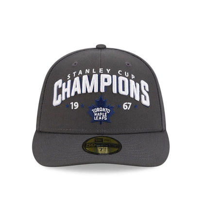 Pictured is this NHL Stanley Cup Champions Toronto Maple Leafs 59FIFTY Fitted cap in dark grey. 3