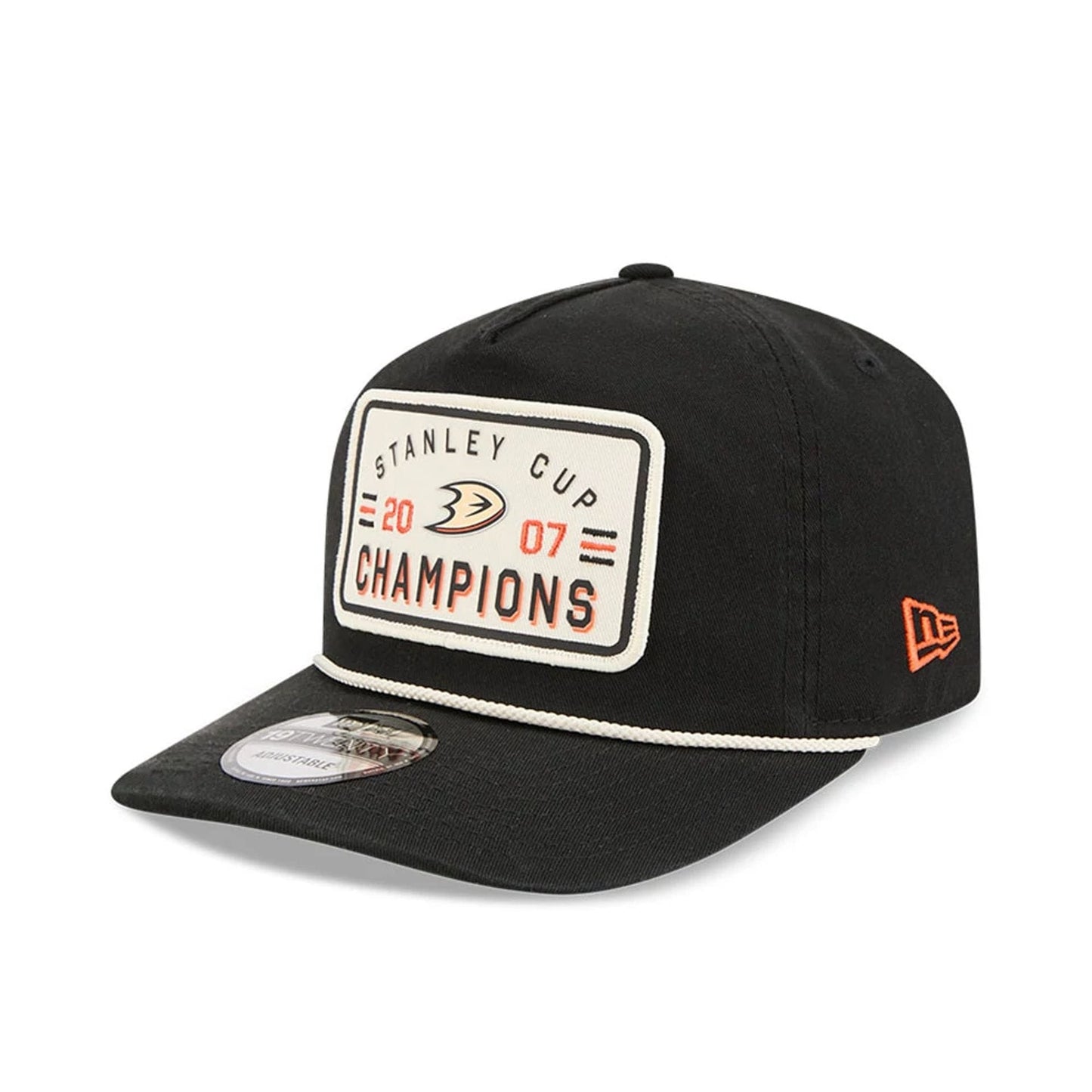 Pictured is this NHL Stanley Cup Champions Anaheim Ducks 19TWENTY Adjustable cap in Black. 4