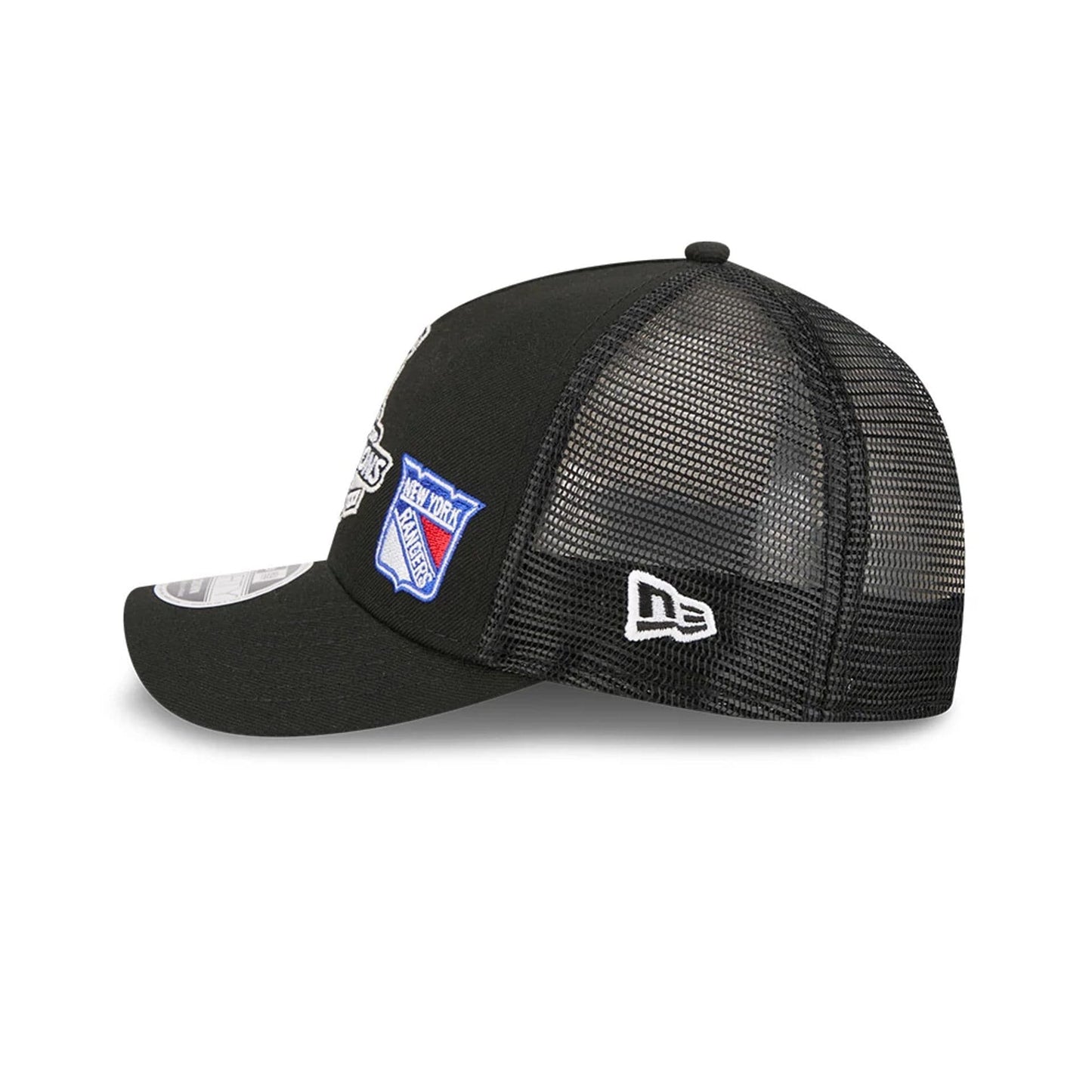 Pictured is this NHL Stanley Cup Champions LA Kings 9FORTY M-Crown A-Frame Trucker Adjustable cap in black. 4
