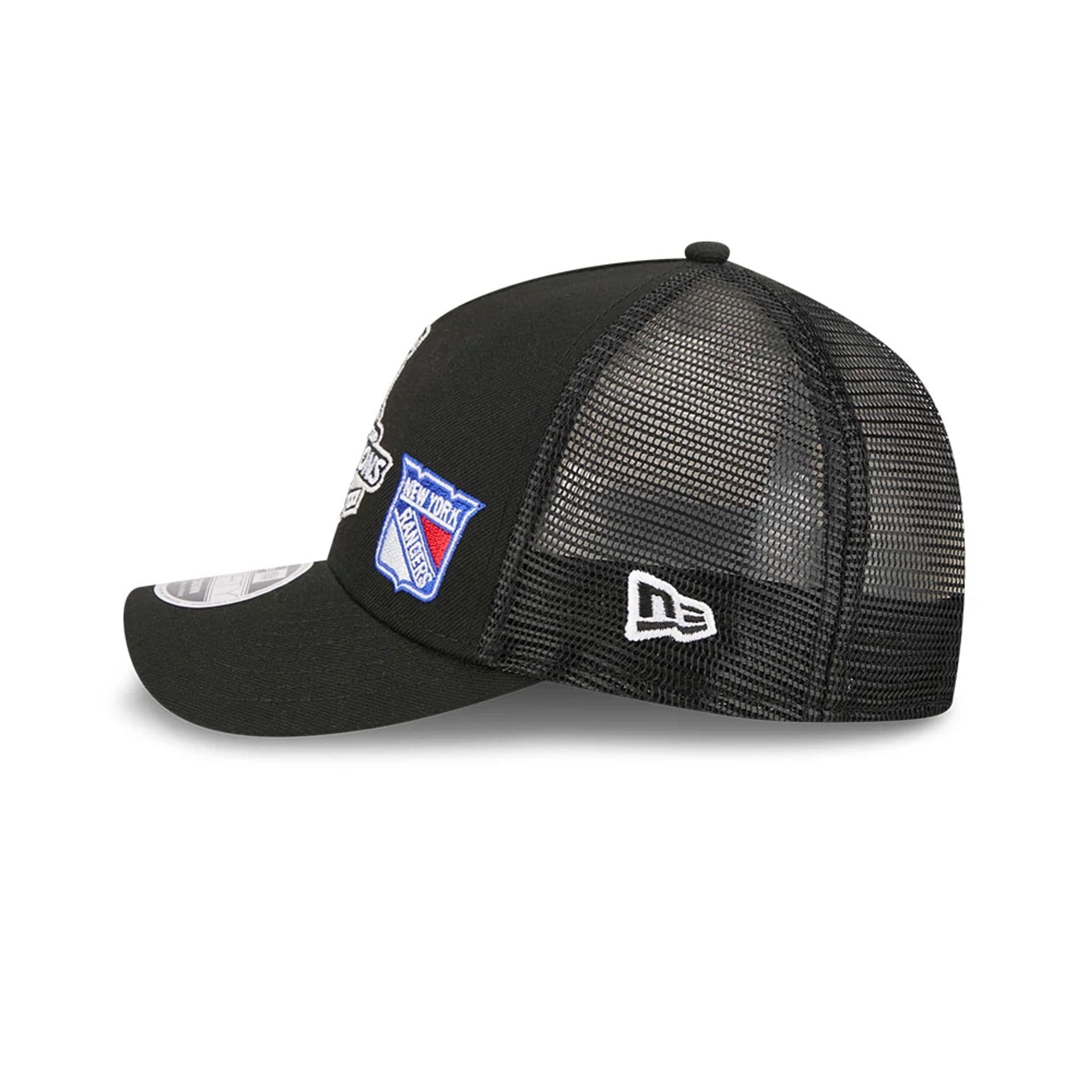 Pictured is this NHL Stanley Cup Champions LA Kings 9FORTY M-Crown A-Frame Trucker Adjustable cap in black. 4