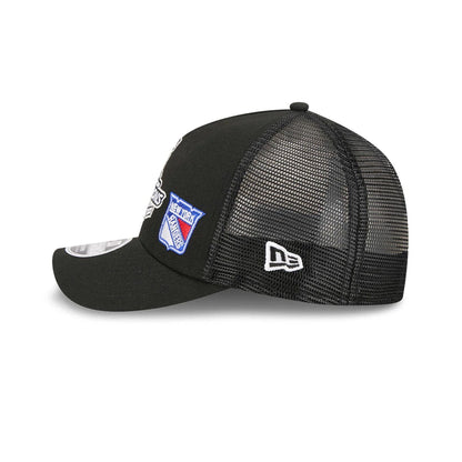 Pictured is this NHL Stanley Cup Champions LA Kings 9FORTY M-Crown A-Frame Trucker Adjustable cap in black. 4