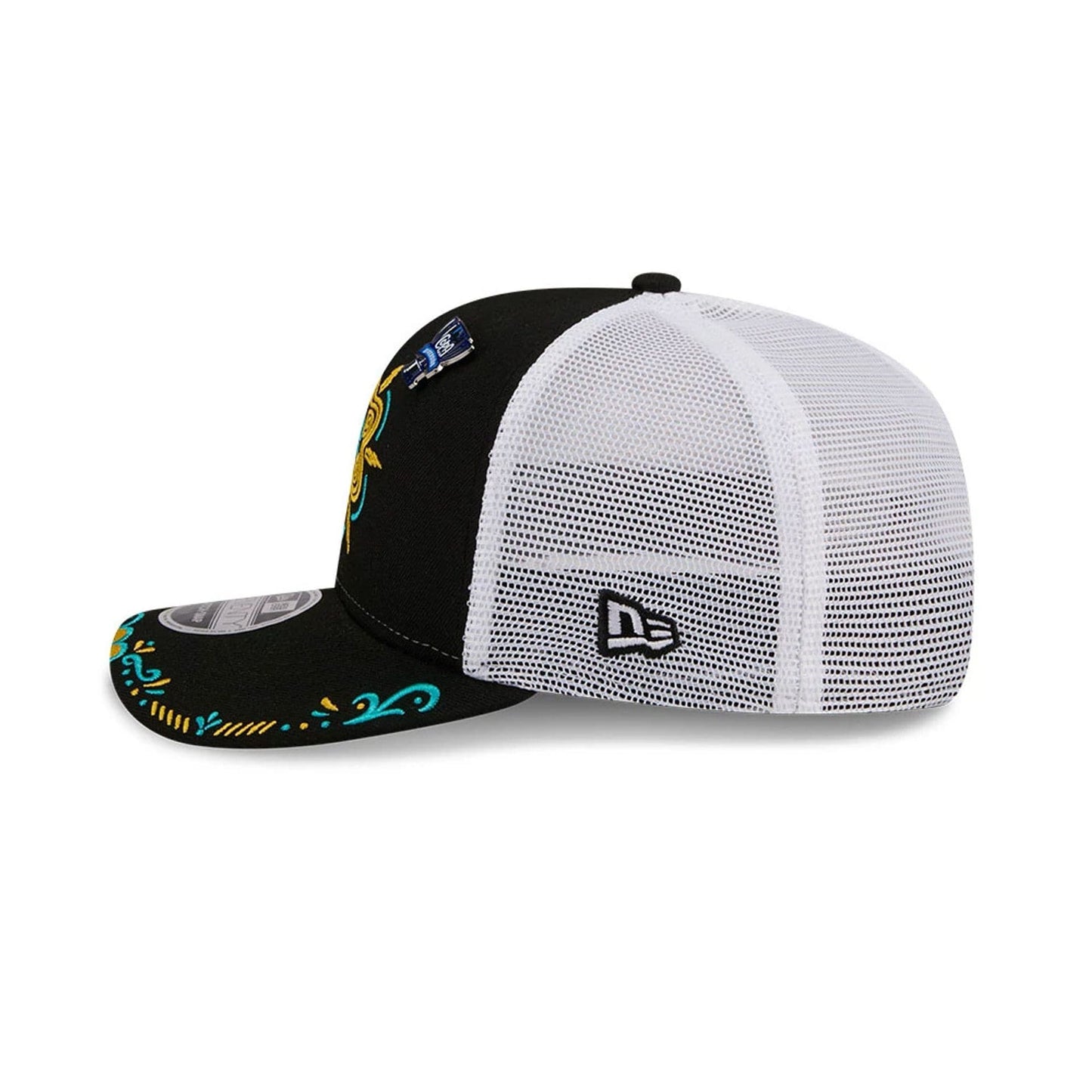 Pictured is this MiLB La Copa 2026 Buffalo Bisons 9SEVENTY Stretch Snap cap in black. 5