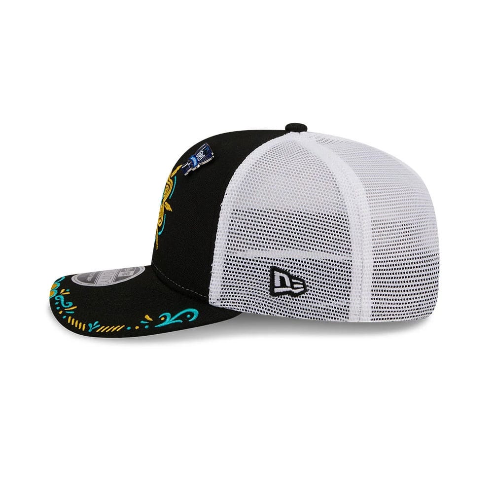 Pictured is this MiLB La Copa 2026 Buffalo Bisons 9SEVENTY Stretch Snap cap in black. 5