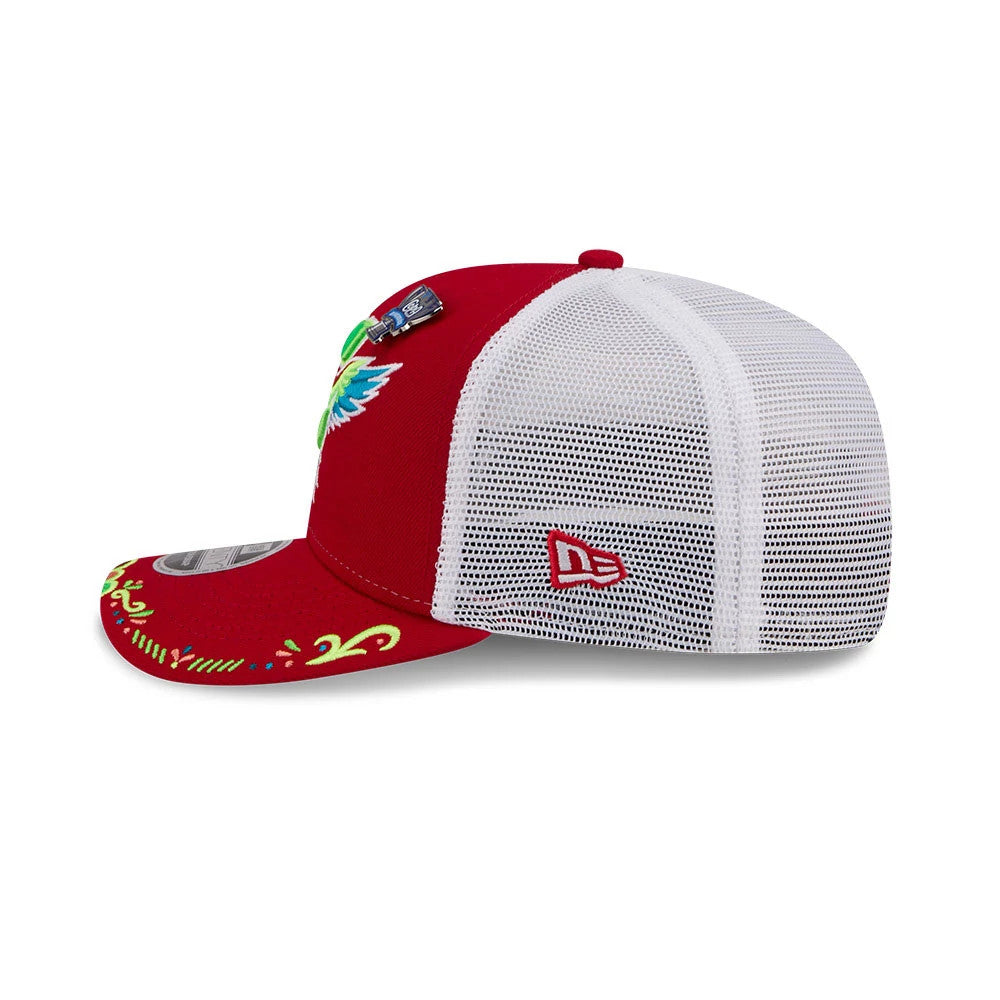 Pictured is this MiLB La Copa 2026 Charlotte Knights 9SEVENTY Stretch Snap cap in Red. 5