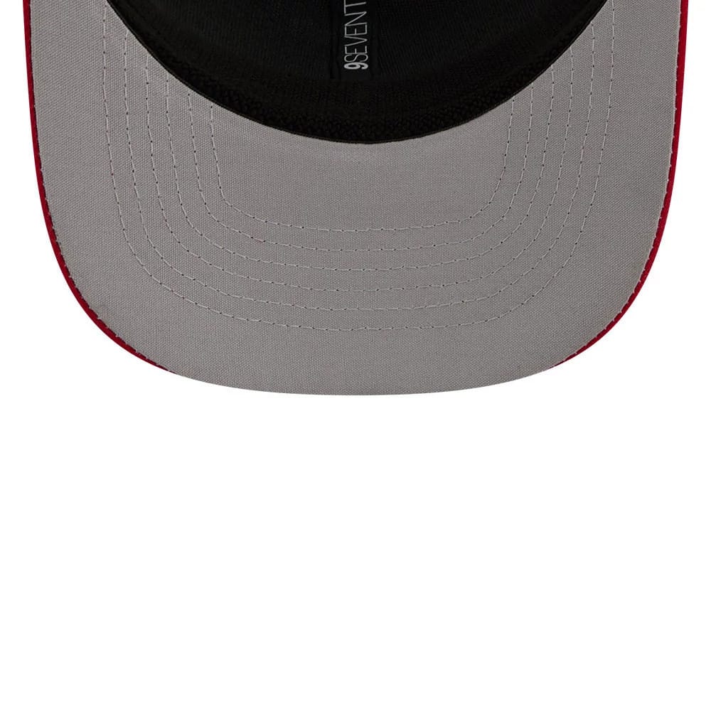 Pictured is this MiLB La Copa 2026 Charlotte Knights 9SEVENTY Stretch Snap cap in Red. 2