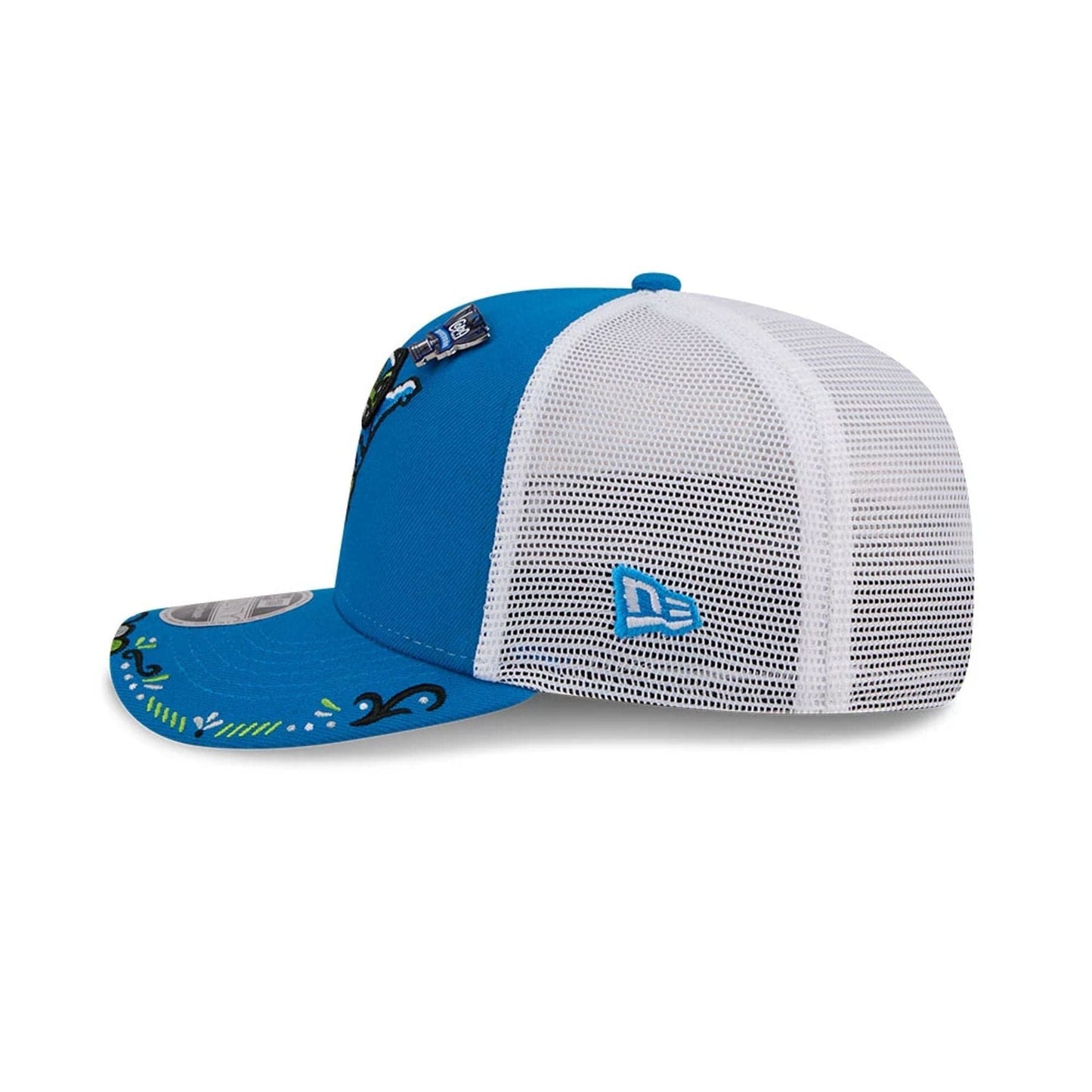 Pictured is this MiLB La Copa 2026 Richmond Flying Squirrels 9SEVENTY Stretch Snap cap in Light Blue. 5