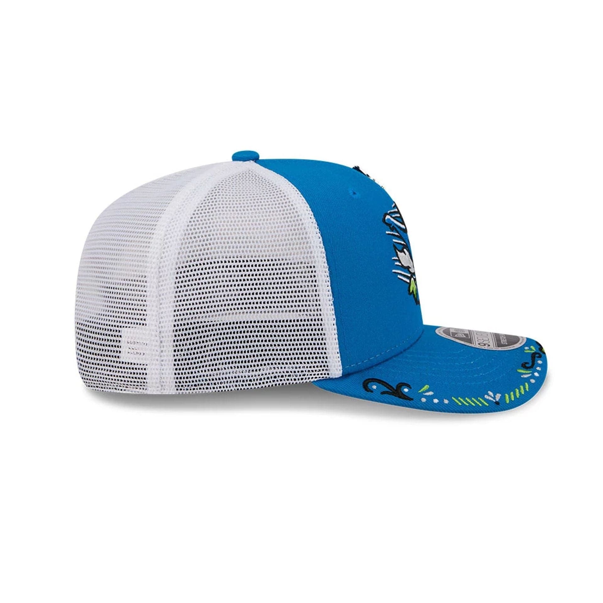 Pictured is this MiLB La Copa 2026 Richmond Flying Squirrels 9SEVENTY Stretch Snap cap in Light Blue. 6
