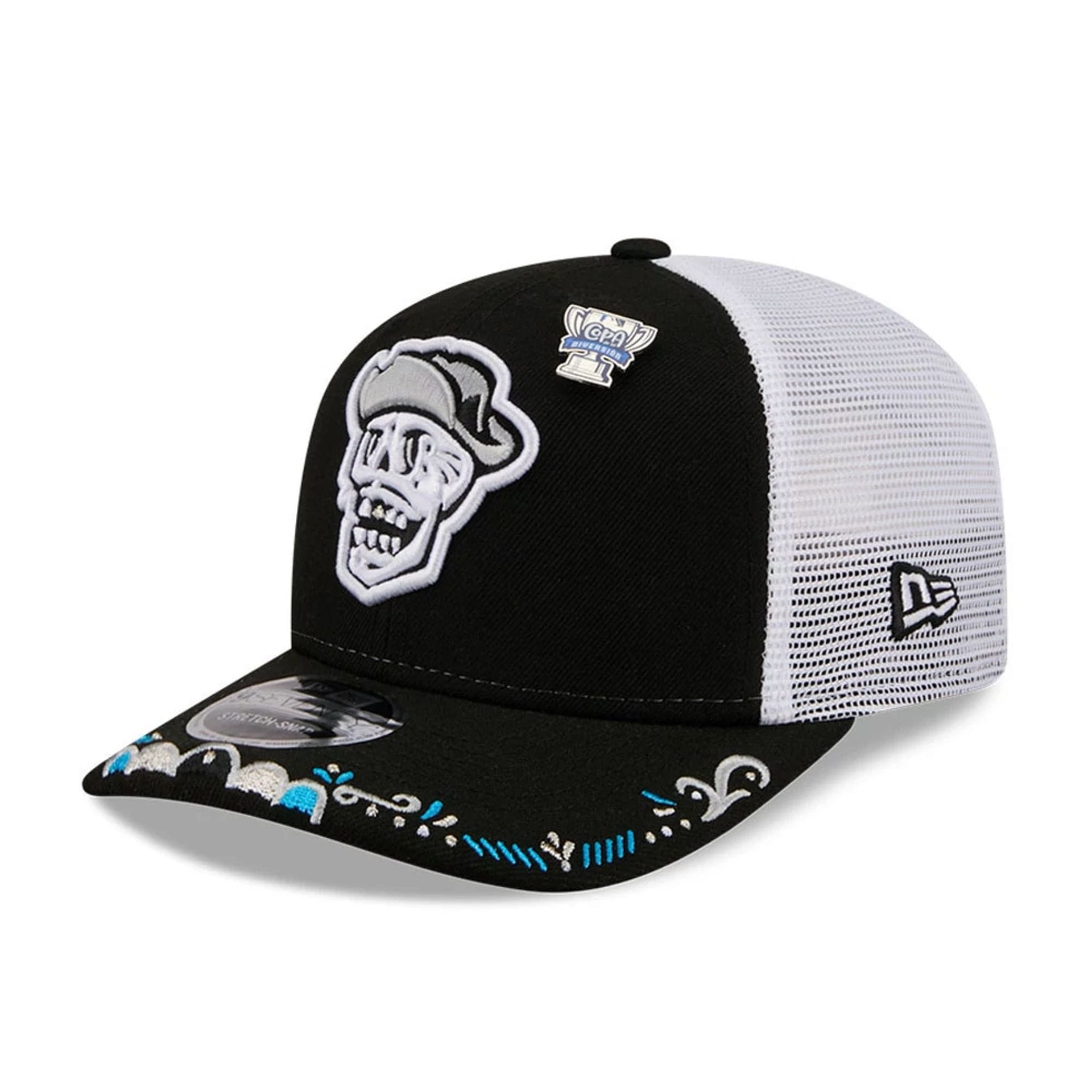 Pictured is this MiLB La Copa 2026 Las Vegas Aviators 9SEVENTY Stretch Snap cap in blue. 1