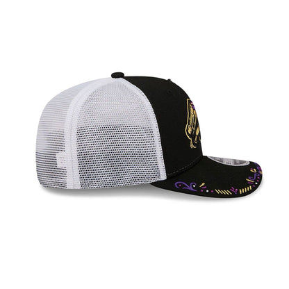 Pictured is this MiLB La Copa 2026 Fresno Grizzlies 9SEVENTY Stretch Snap cap in Black. 5