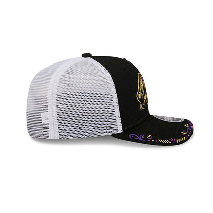 Pictured is this MiLB La Copa 2026 Fresno Grizzlies 9SEVENTY Stretch Snap cap in Black. 5
