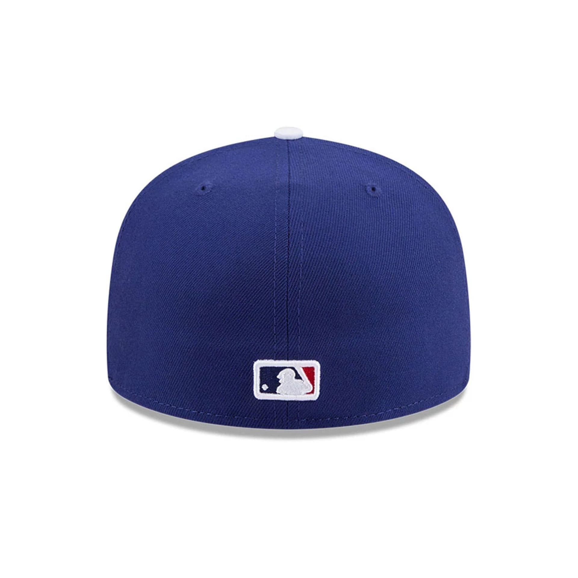 Pictured is this MLB Jackie Robinson LA Dodgers 59FIFTY Fitted cap in dark blue. 7
