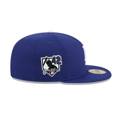 Pictured is this MLB Jackie Robinson LA Dodgers 59FIFTY Fitted cap in dark blue. 5