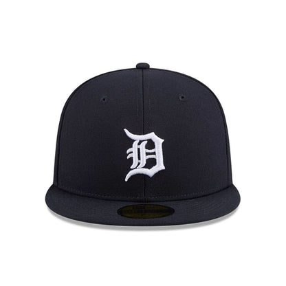 Pictured is this MLB Jackie Robinson Detroit Tigers 59FIFTY Fitted cap in navy. 3