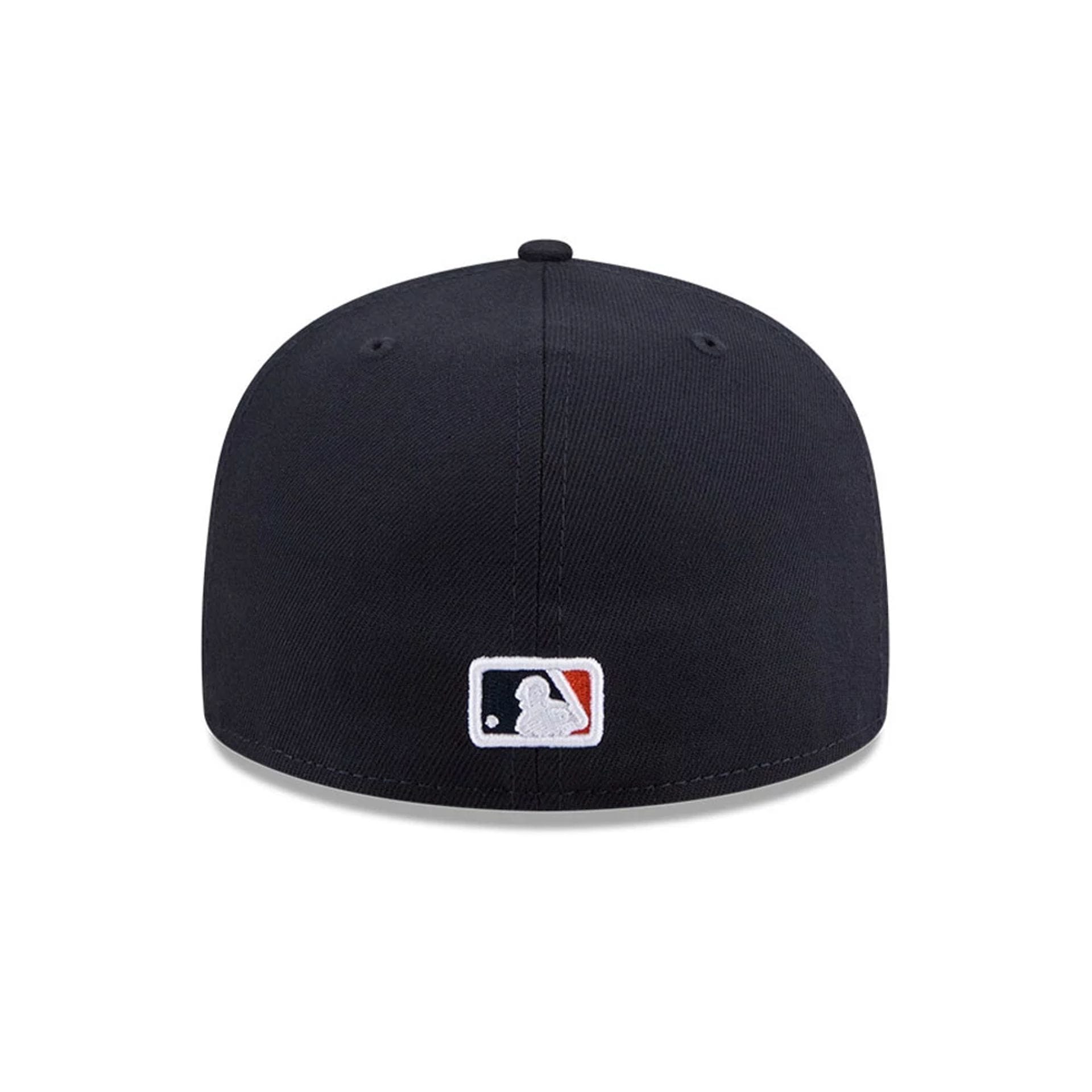 Pictured is this MLB Jackie Robinson Detroit Tigers 59FIFTY Fitted cap in navy. 7