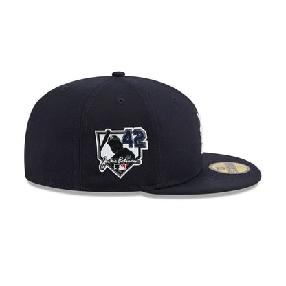 Pictured is this MLB Jackie Robinson Detroit Tigers 59FIFTY Fitted cap in navy. 5