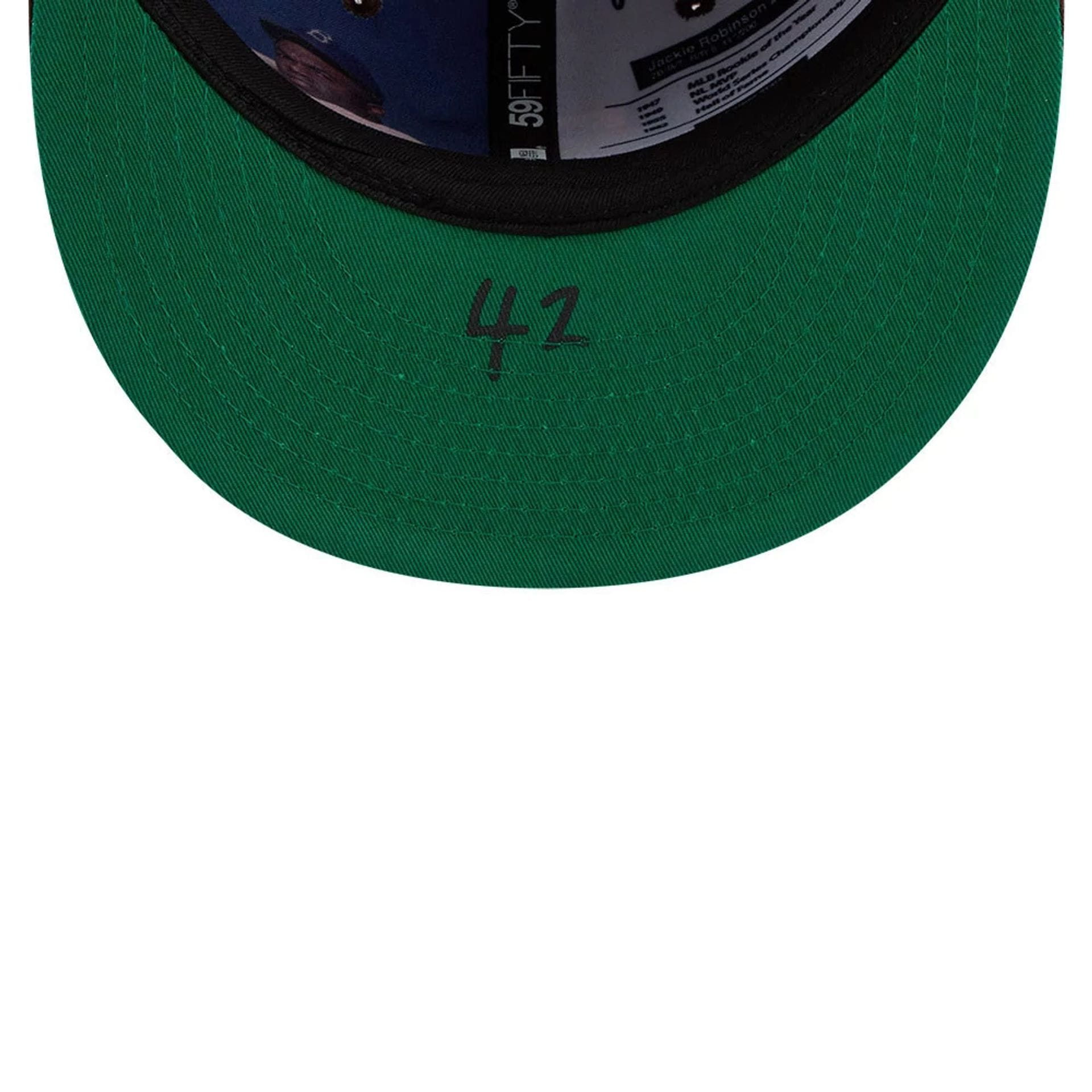 Pictured is this MLB Jackie Robinson San Diego Padres 59FIFTY Fitted cap in dark brown. 9