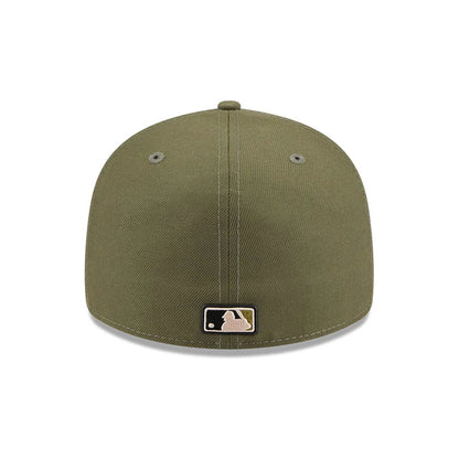 Pictured is this MLB Armed Forces Day 2026 New York Yankees Low Profile 59FIFTY Fitted cap in green. 7