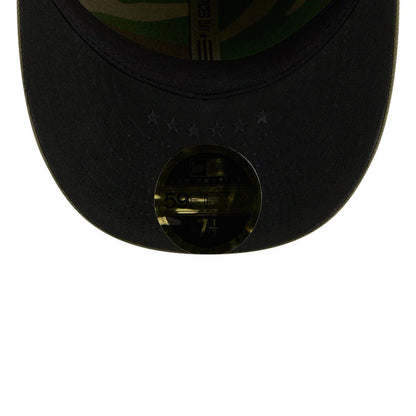 Pictured is this MLB Armed Forces Day 2026 Chicago White Sox Low Profile 59FIFTY Fitted cap in green. 2