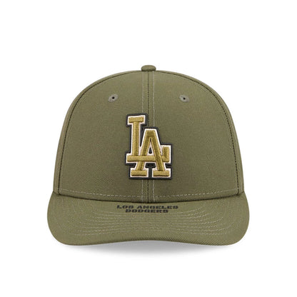 Pictured is this MLB Armed Forces Day 2026 LA Dodgers Low Profile 59FIFTY Fitted cap in green. 3