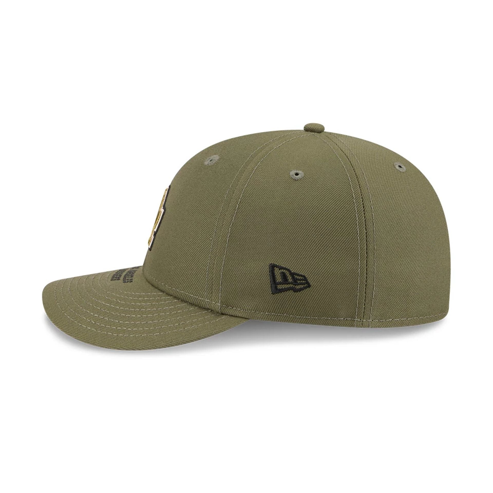 Pictured is this MLB Armed Forces Day 2026 LA Dodgers Low Profile 59FIFTY Fitted cap in green. 6