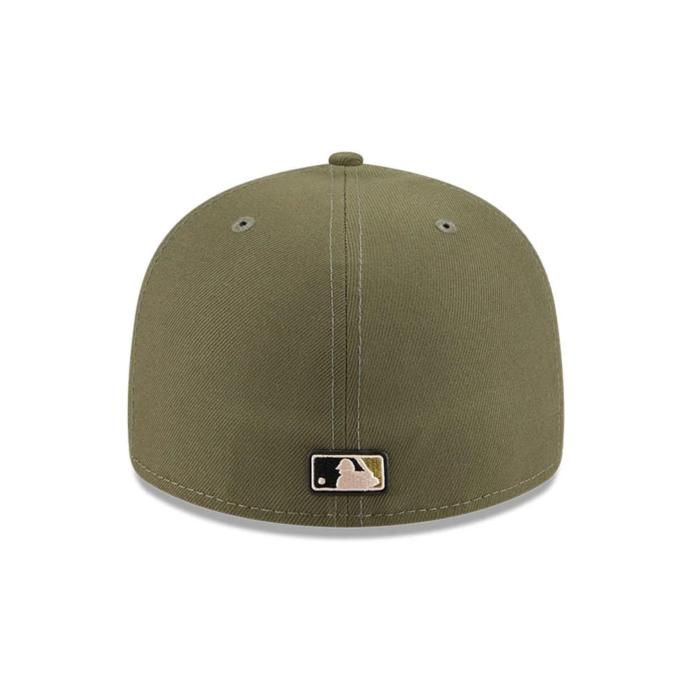 Pictured is this MLB Armed Forces Day 2026 LA Dodgers Low Profile 59FIFTY Fitted cap in green. 6