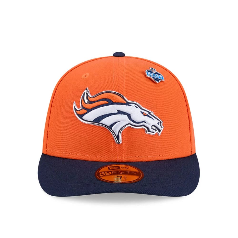 Pictured is this NFL Draft 2026 Denver Broncos 59FIFTY Fitted cap in orange. 3