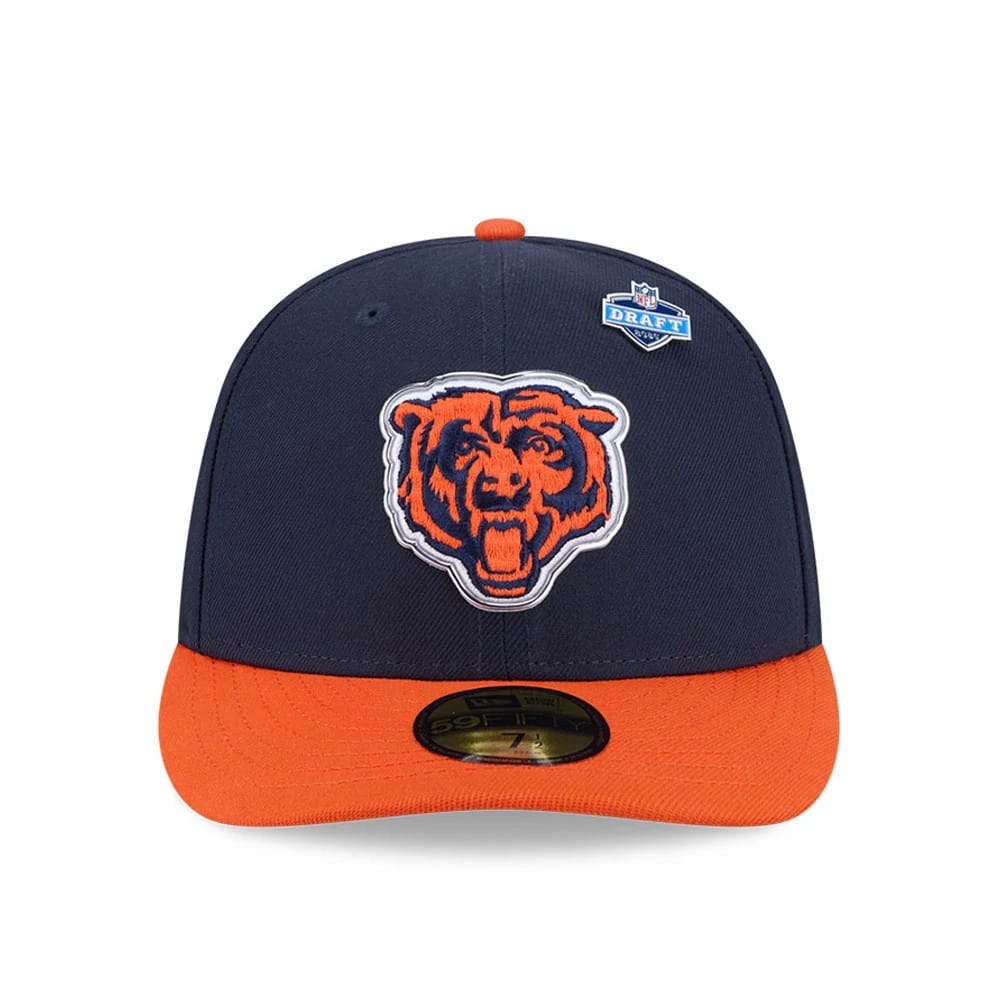 Pictured is this NFL Draft 2026 Chicago Bears 59FIFTY Fitted cap in navy. 3
