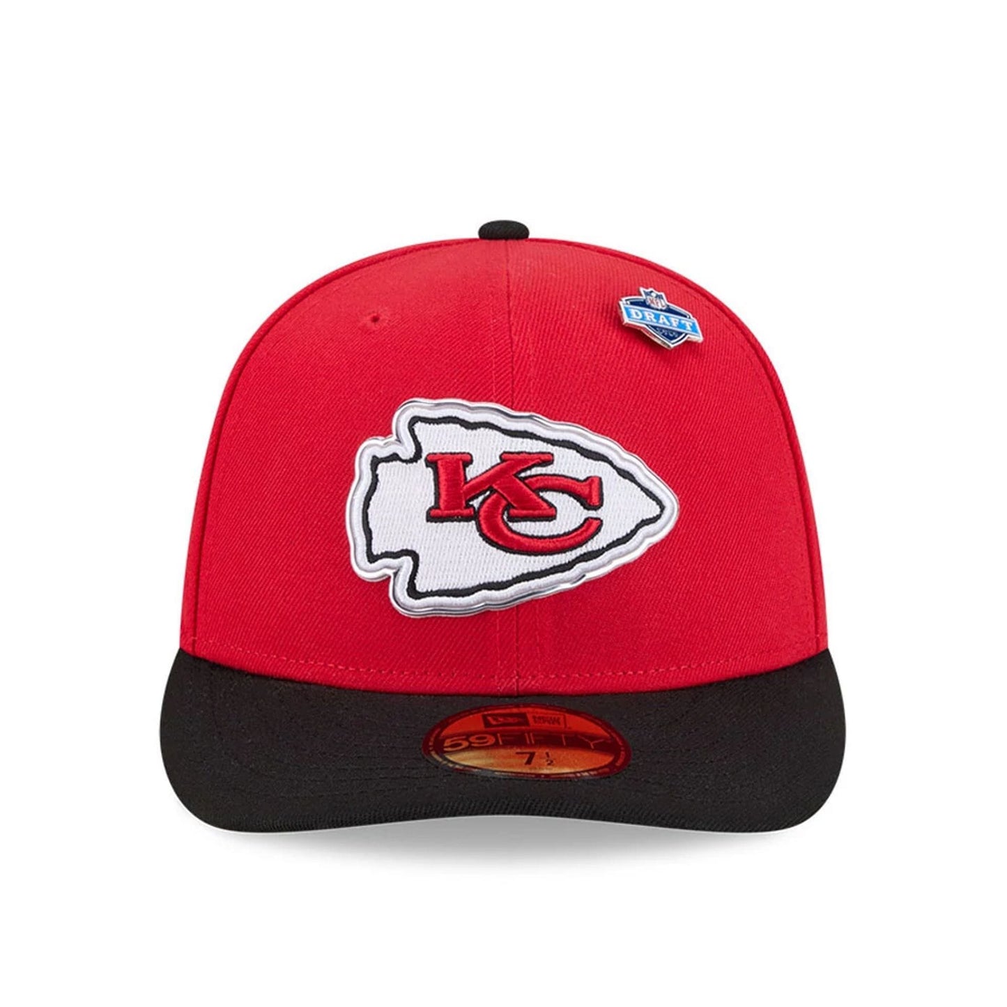 Pictured is this NFL Draft 2026 Kansas City Chiefs 59FIFTY Fitted cap in red. 3