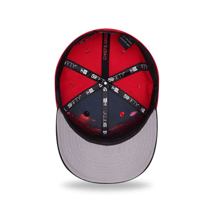 Pictured is this NFL Draft 2026 Kansas City Chiefs 59FIFTY Fitted cap in red. 2