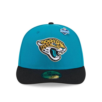 Pictured is this NFL Draft 2026 Jacksonville Jaguars 59FIFTY Fitted cap in turquoise. 3