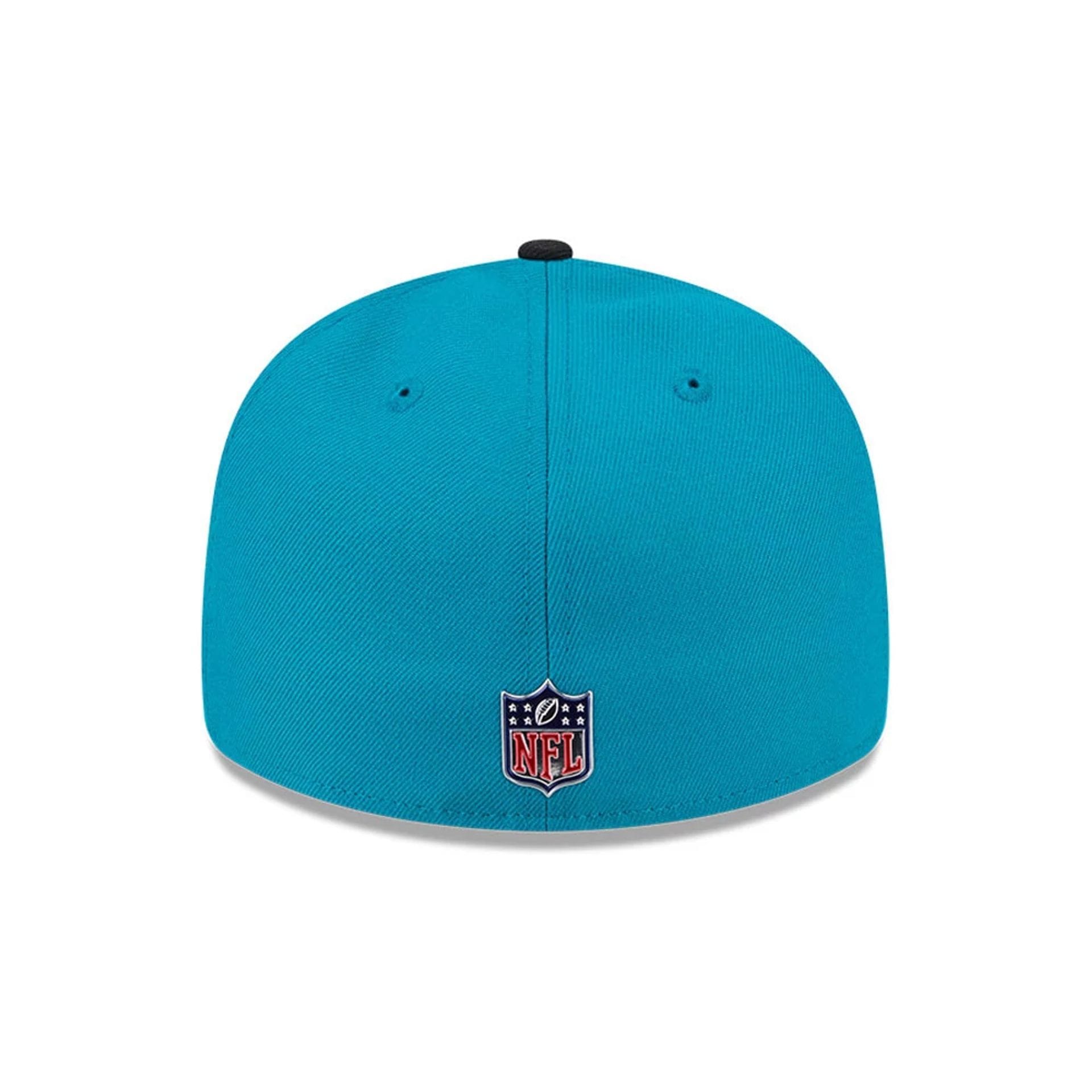 Pictured is this NFL Draft 2026 Jacksonville Jaguars 59FIFTY Fitted cap in turquoise. 5