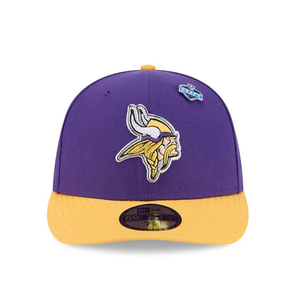 Pictured is this NFL Draft 2026 Minnesota Vikings 59FIFTY Fitted cap in purple. 3