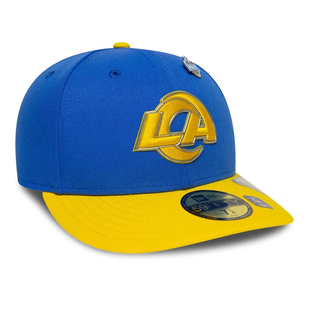 Pictured is this NFL Draft 2026 LA Rams 59FIFTY Fitted cap in bright blue. 4
