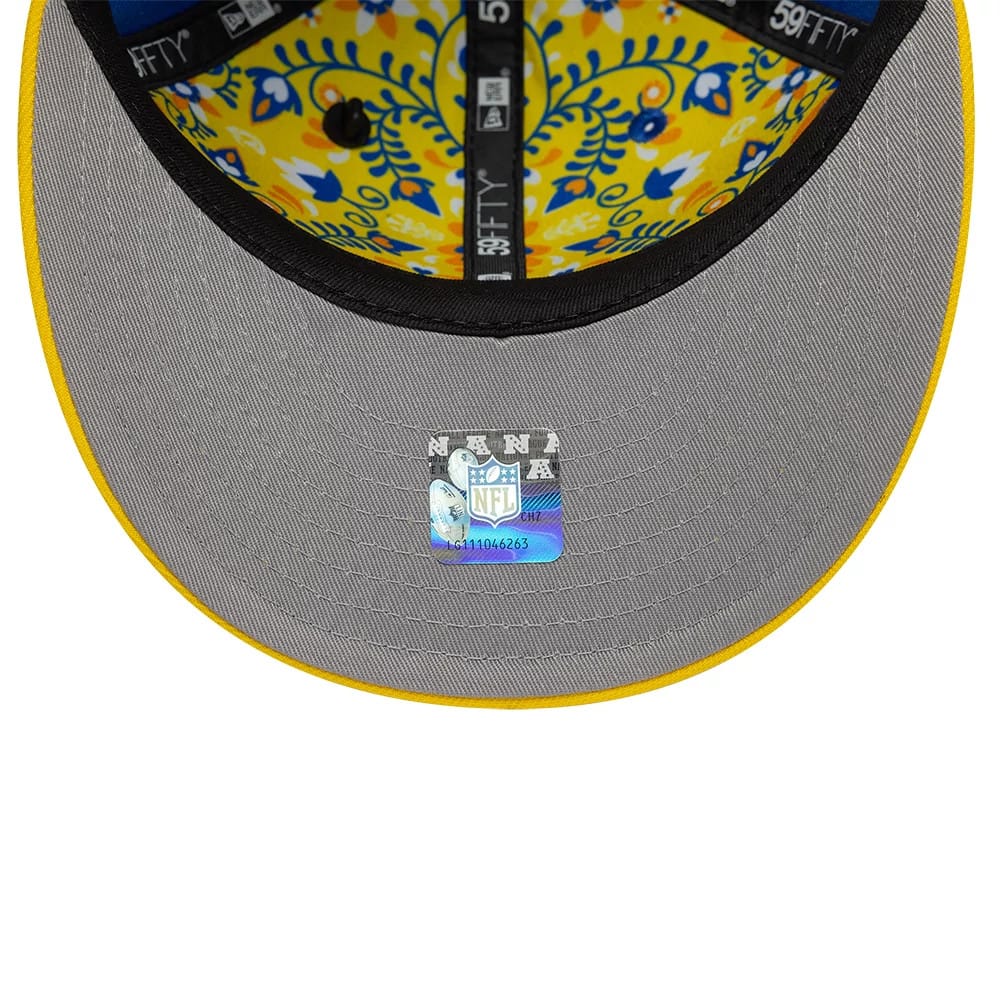 Pictured is this NFL Draft 2026 LA Rams 59FIFTY Fitted cap in bright blue. 8