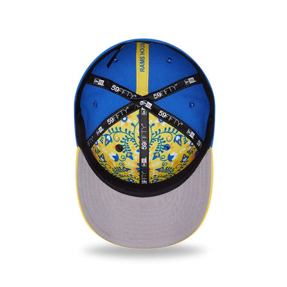 Pictured is this NFL Draft 2026 LA Rams 59FIFTY Fitted cap in bright blue. 2