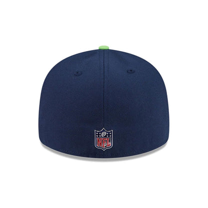 Pictured is this NFL Draft 2026 Seattle Seahawks 59FIFTY Fitted cap in dark blue. 5