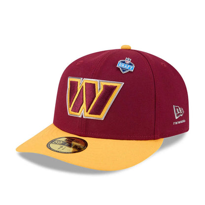Pictured is this NFL Draft 2026 Washington Commanders 59FIFTY Fitted cap in dark red. 1