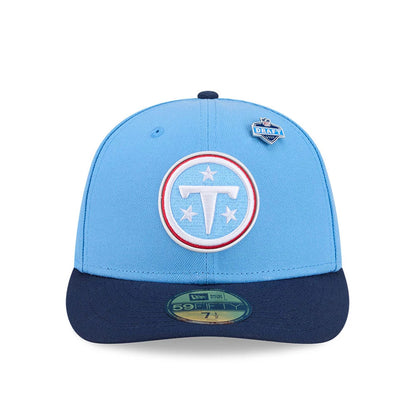 Pictured is this NFL Draft 2026 Tennessee Titans 59FIFTY Fitted cap in Blue. 3
