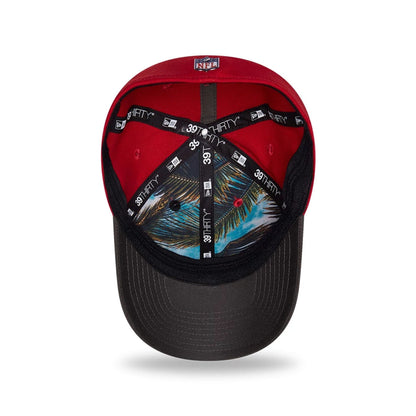 Pictured is this NFL Draft 2026 Tampa Bay Buccaneers 39THIRTY M-Crown Stretch Fit cap in red. 2