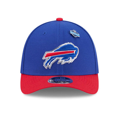 Pictured is this NFL Draft 2026 Buffalo Bills 39THIRTY M-Crown Stretch Fit cap in blue. 3