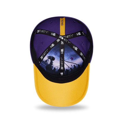 Pictured is this NFL Draft 2026 Minnesota Vikings 39THIRTY M-Crown Stretch Fit cap in purple. 7