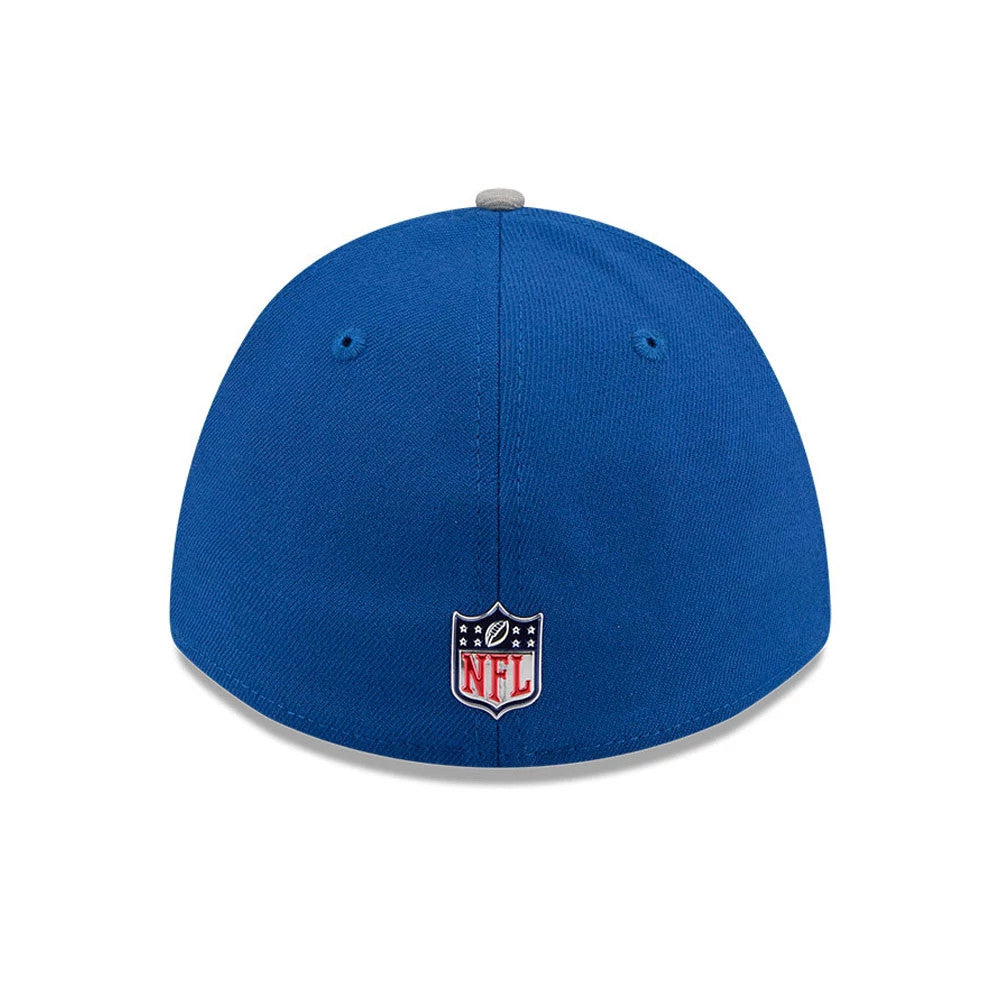 Pictured is this NFL Draft 2026 Indianapolis Colts 39THIRTY M-Crown Stretch Fit cap in blue. 5