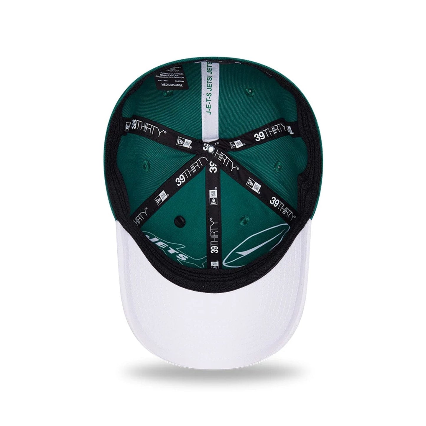 Pictured is this NFL Draft 2026 New York Jets 39THIRTY M-Crown Stretch Fit cap in green. 2