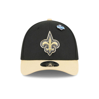 Pictured is this NFL Draft 2026 New Orleans Saints 39THIRTY M-Crown Stretch Fit cap in black. 3