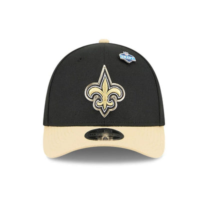 Pictured is this NFL Draft 2026 New Orleans Saints 39THIRTY M-Crown Stretch Fit cap in black. 3