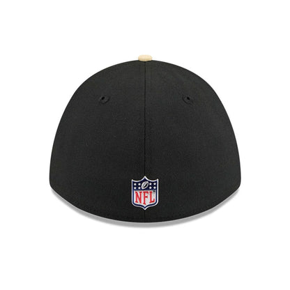 Pictured is this NFL Draft 2026 New Orleans Saints 39THIRTY M-Crown Stretch Fit cap in black. 5