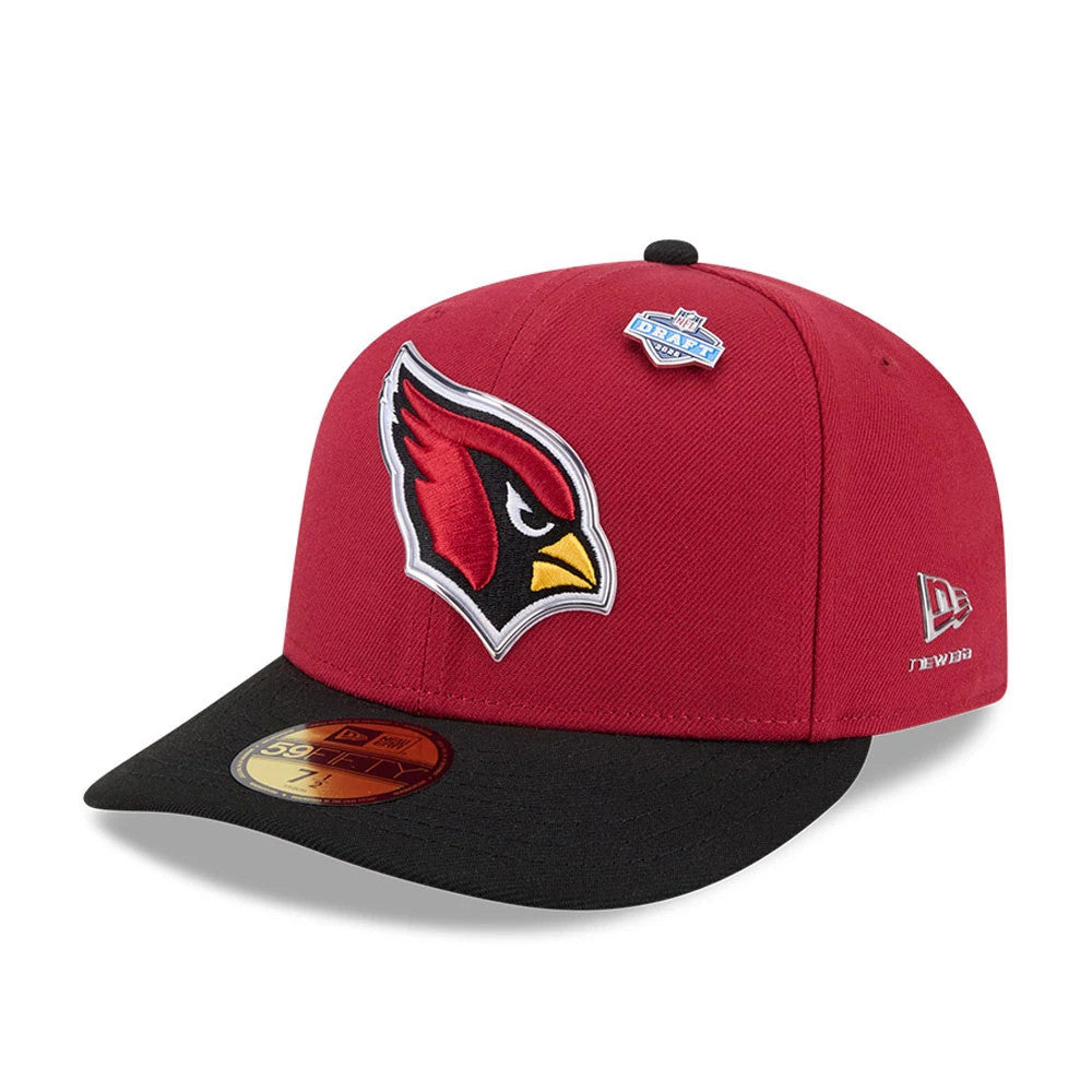 Pictured is this NFL Draft 2026 Arizona Cardinals 59FIFTY Fitted cap in dark red. 1