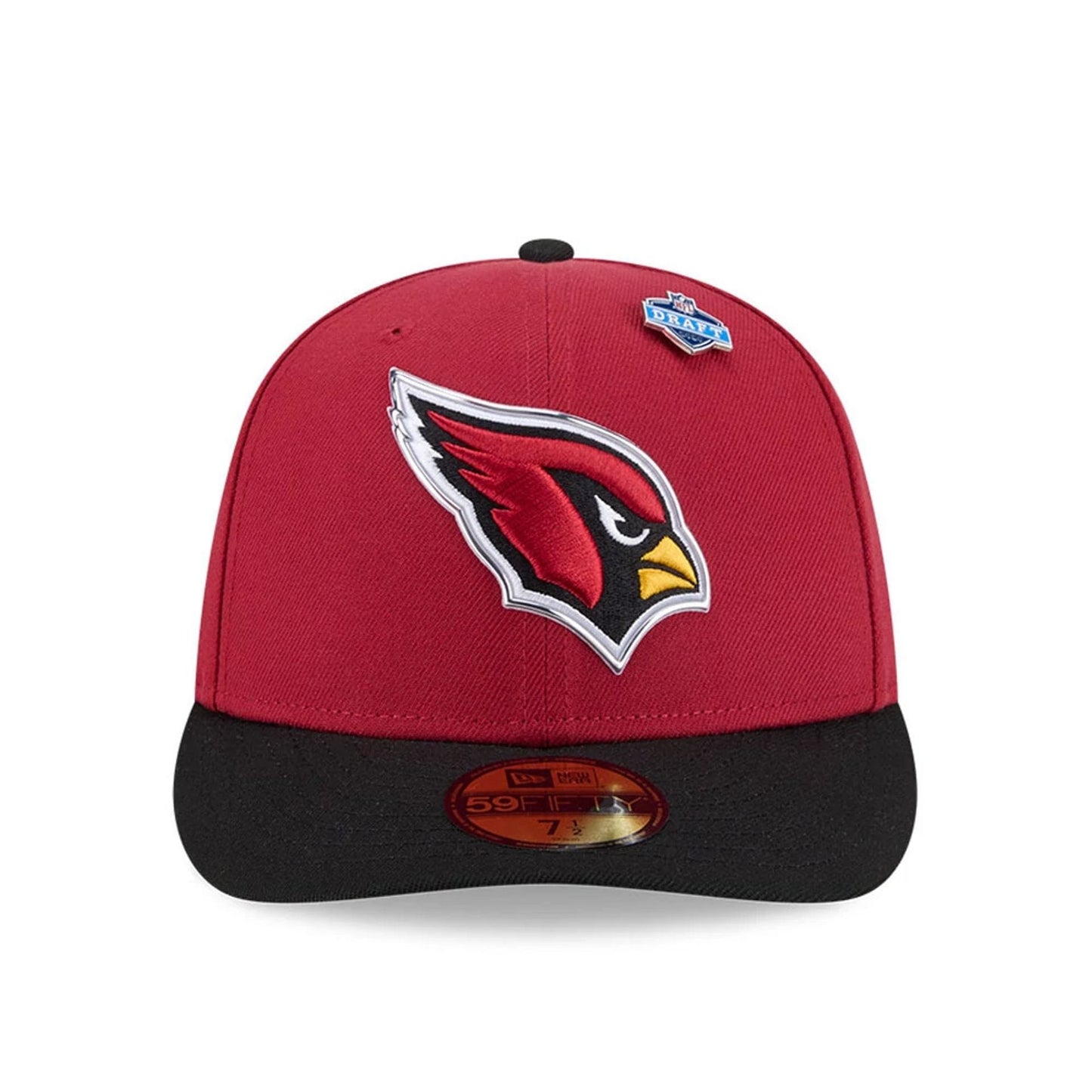 Pictured is this NFL Draft 2026 Arizona Cardinals 59FIFTY Fitted cap in dark red. 3