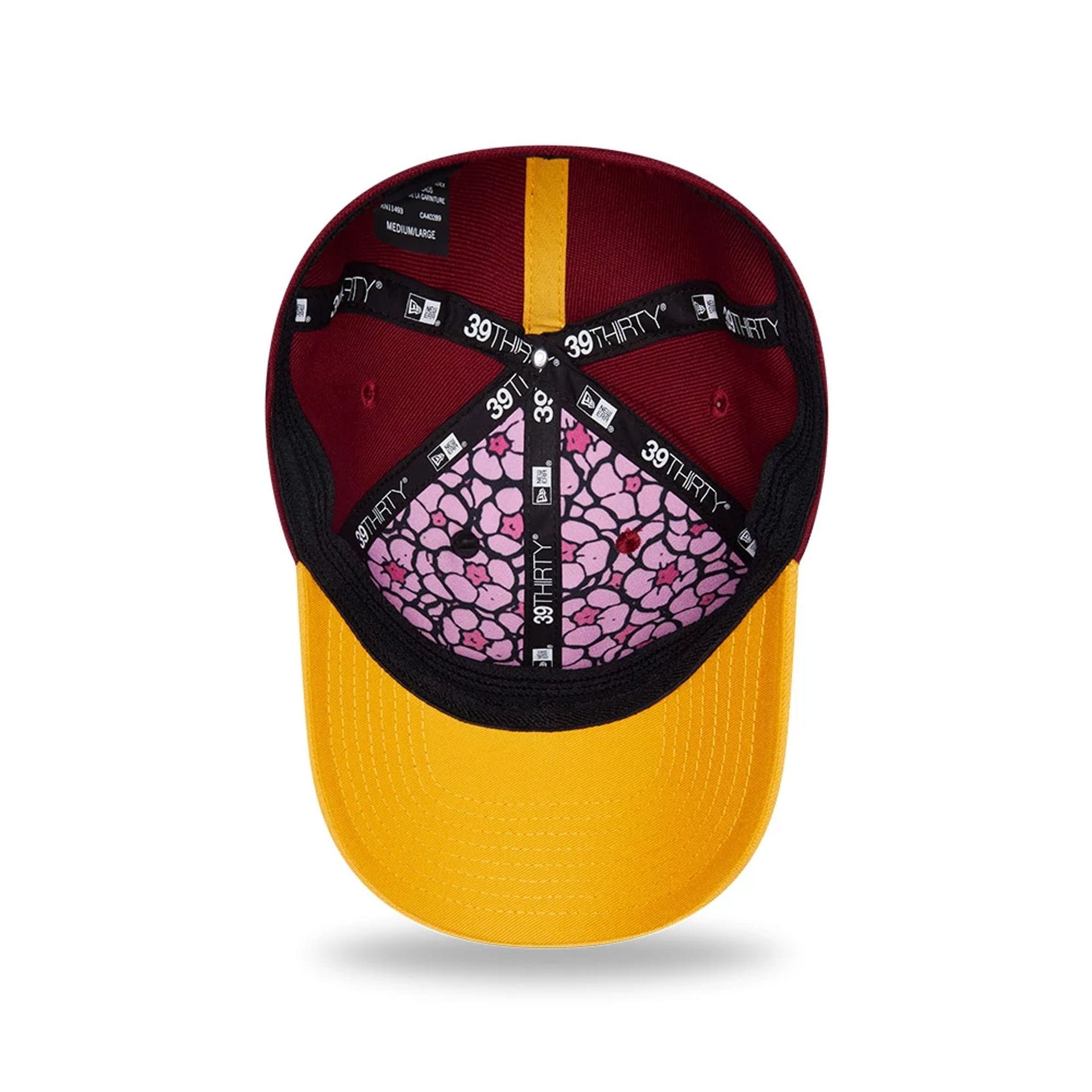 Pictured is this NFL Draft 2026 Washington Commanders 39THIRTY M-Crown Stretch Fit cap in dark red. 7