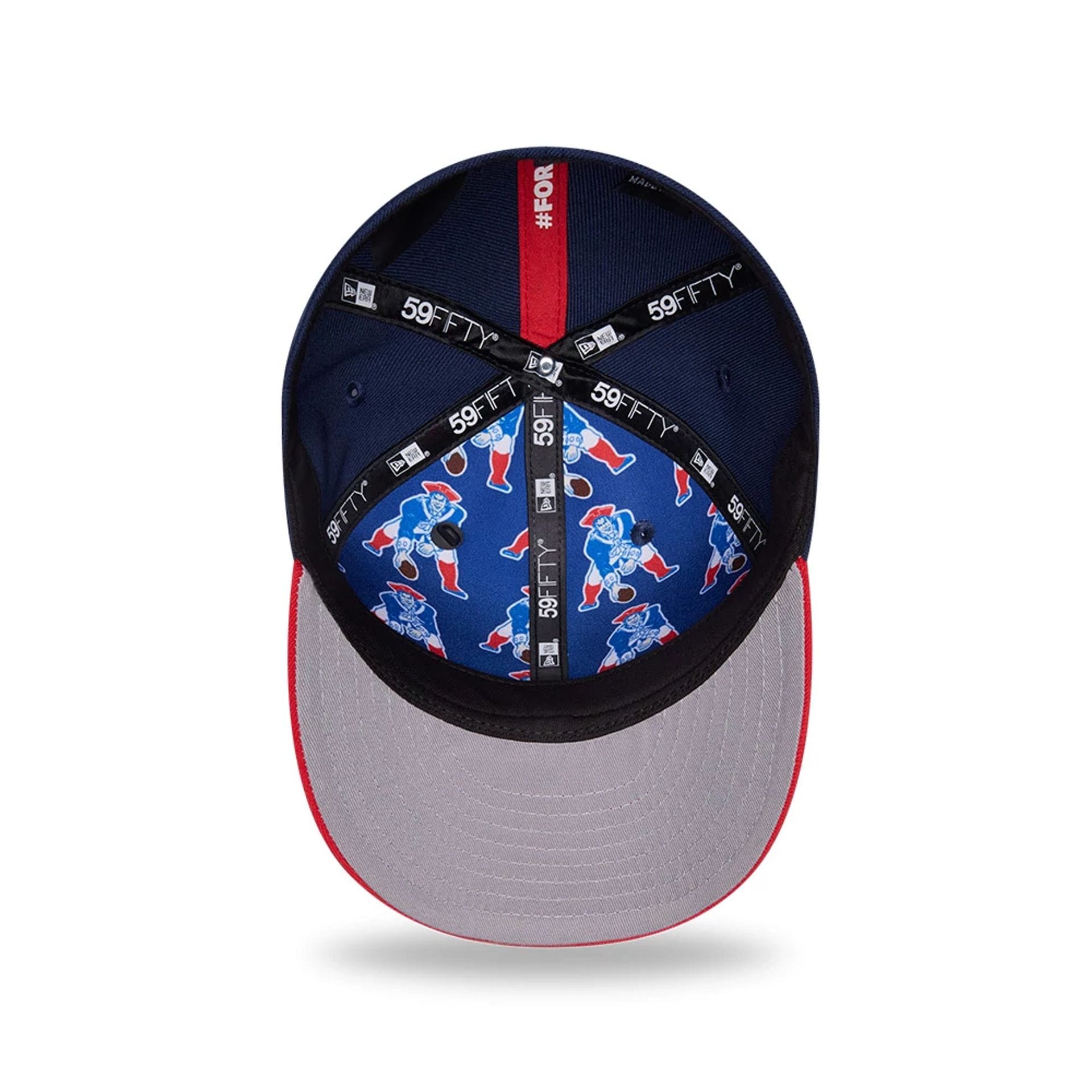 Pictured is this NFL Draft 2026 New England Patriots 59FIFTY Fitted cap in dark blue. 2